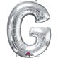 Folijski balon slovo G srebrna
