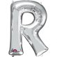 Folijski balon slovo R srebrna