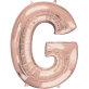 Folijski balon slovo G rose gold