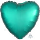 Folijski balon zeleno satensko srce 43 cm