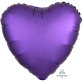 Folijski balon ljubičasto satensko srce 43 cm