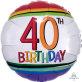 Folijski balon 40. rođendan 43 cm