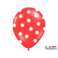 Lateks balon crveni s točkicama 30 cm