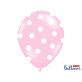 Lateks balon roza s točkicama 30 cm