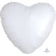 Folijski balon srce metalik bijeli