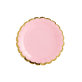 Papirnati tanjuri roza sa zlatnim rubom 6/1 18 cm