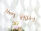Natpis Happy Birthday rose gold 16.5 x 62cm