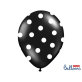 Lateks balon crni s bijelim točkicama 30 cm
