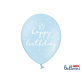 Lateks balon Happy Birthday plavi 30 cm