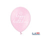 Lateks balon Happy Birthday roza 30 cm