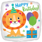 Folijski balon Happy Lion Birthday