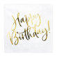 Salvete Happy Birthday gold 33x33cm 20/1