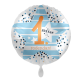Folijski balon Sretan ti 1.rođendan plavi 43 cm