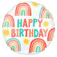 Folijski balon Happy Birthday Rainbow ST