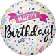 Folijski balon Happy Birthday Sparkle ST